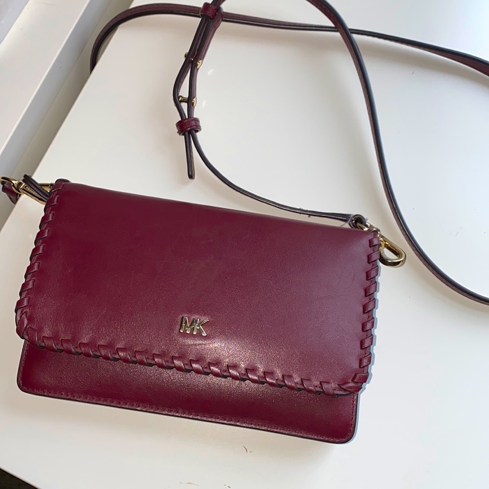 Oxblood Michael Kors crossbody